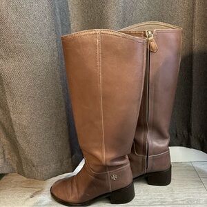 Tory Burch Brown Tall Leather Riding Boots size 5.5